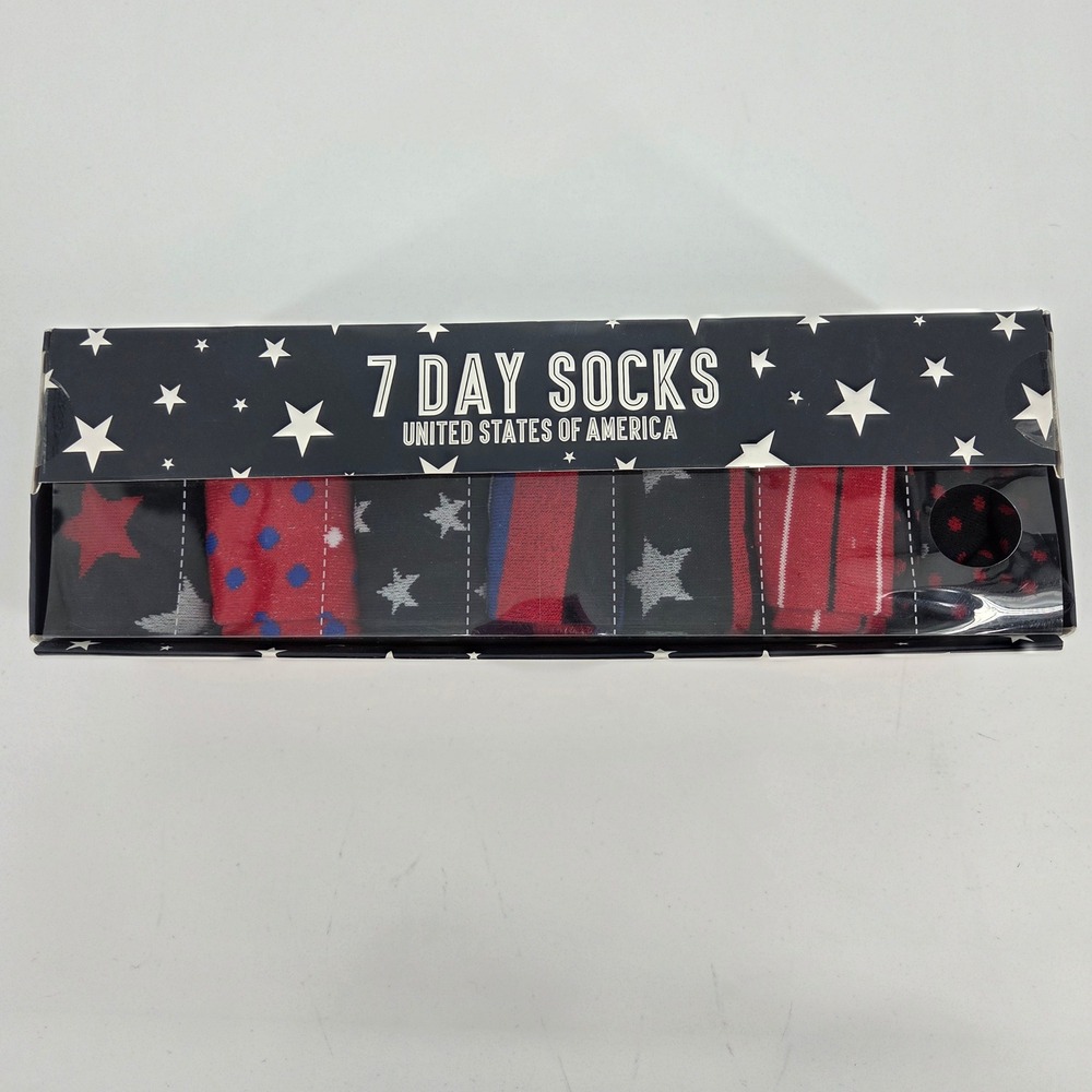 Orssum 7 Day Socks United States of America Mens Size 8 12 Novelty Patriotic